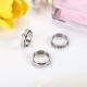 6Pcs Stainless Spinner Rings Set For Women Mens CZ Matte Flower Triple Interlocked Rolling Stress Relieving Ring Anxiety Relief Fidget Band Rings